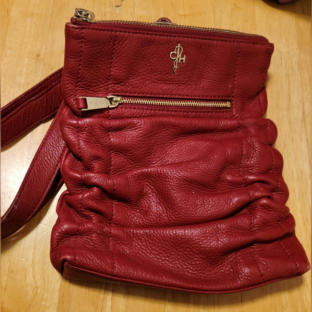 Cole Haan Red Leather Crossbody Bag